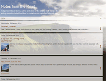 Tablet Screenshot of notesfromtheroad3.blogspot.com