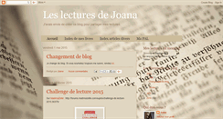 Desktop Screenshot of lecturesdejoana.blogspot.com