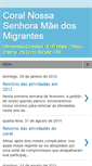 Mobile Screenshot of coralmaedosmigrantes.blogspot.com