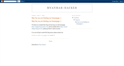 Desktop Screenshot of myanmar-hacker.blogspot.com