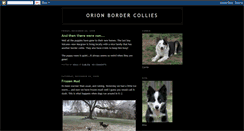 Desktop Screenshot of orionbordercollies.blogspot.com