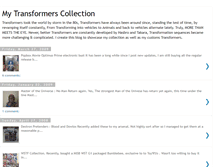 Tablet Screenshot of mytransformerscollection.blogspot.com