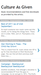 Mobile Screenshot of cultureasgiven.blogspot.com