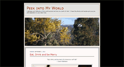 Desktop Screenshot of peekinto-myworld.blogspot.com