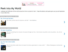 Tablet Screenshot of peekinto-myworld.blogspot.com