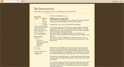 Desktop Screenshot of mysusurration.blogspot.com