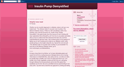 Desktop Screenshot of insulinpumpdemystified.blogspot.com