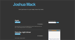 Desktop Screenshot of joshuamackandthelittleguy.blogspot.com