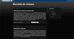 Desktop Screenshot of biciclete-de-vanzare.blogspot.com