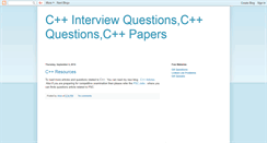 Desktop Screenshot of cpp-interviewquestions.blogspot.com