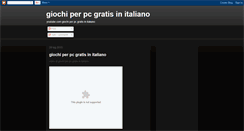 Desktop Screenshot of giochiperpcgratisinitaliano.blogspot.com