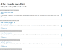 Tablet Screenshot of antesmuertoquedificil.blogspot.com