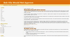 Desktop Screenshot of bobvilawouldnotapprove.blogspot.com