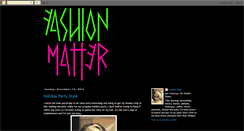 Desktop Screenshot of fashion-matter.blogspot.com