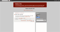 Desktop Screenshot of betten-info.blogspot.com