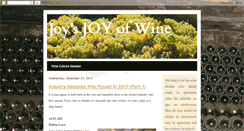 Desktop Screenshot of joysjoyofwine.blogspot.com