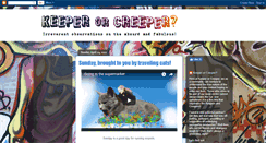 Desktop Screenshot of keeperorcreeper.blogspot.com