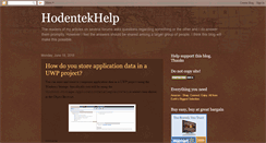 Desktop Screenshot of hodentekhelp.blogspot.com