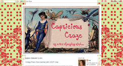 Desktop Screenshot of capriciouscraze.blogspot.com