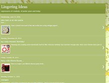 Tablet Screenshot of lingeringideas.blogspot.com