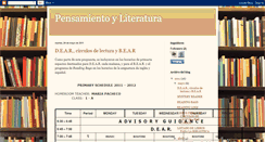 Desktop Screenshot of pensamientoyliteratura2011.blogspot.com