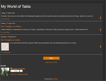 Tablet Screenshot of mytablaworld.blogspot.com