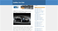 Desktop Screenshot of cadillacfanclub.blogspot.com