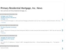 Tablet Screenshot of primaryresidentialmortgageinc.blogspot.com