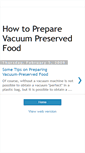 Mobile Screenshot of how-to-prepare-vacuum-preserved-food.blogspot.com