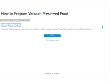 Tablet Screenshot of how-to-prepare-vacuum-preserved-food.blogspot.com