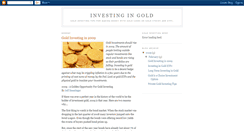 Desktop Screenshot of investingingoldtips.blogspot.com