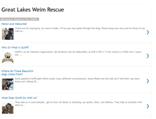 Tablet Screenshot of greatlakesweimrescue.blogspot.com