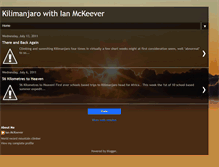 Tablet Screenshot of kilimanjarowithianmckeever.blogspot.com