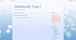 Desktop Screenshot of diabolicallytype1.blogspot.com