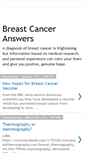 Mobile Screenshot of breastcanceranswers.blogspot.com