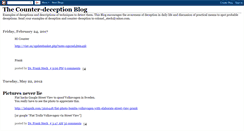 Desktop Screenshot of counterdeception.blogspot.com
