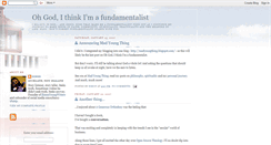 Desktop Screenshot of ithinkimafundamentalist.blogspot.com