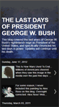 Mobile Screenshot of lastdaysofpresidentbush.blogspot.com