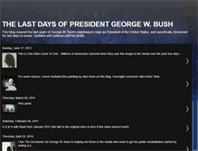 Tablet Screenshot of lastdaysofpresidentbush.blogspot.com
