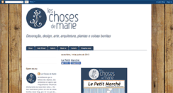 Desktop Screenshot of leschosesdemarie.blogspot.com