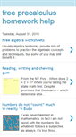 Mobile Screenshot of freeprecalculushomeworkhelp.blogspot.com