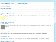 Tablet Screenshot of freeprecalculushomeworkhelp.blogspot.com