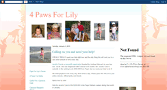 Desktop Screenshot of 4pawsforlily.blogspot.com