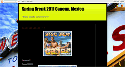 Desktop Screenshot of cancun2011springbreak.blogspot.com