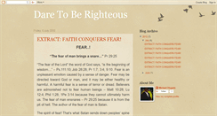 Desktop Screenshot of daretoberighteous.blogspot.com