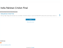 Tablet Screenshot of indiapakistanfinal.blogspot.com