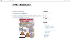 Desktop Screenshot of identidadesperuanas.blogspot.com
