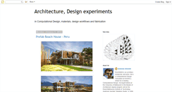 Desktop Screenshot of experimentecture.blogspot.com