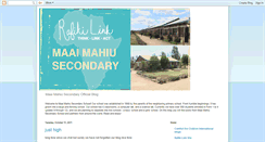 Desktop Screenshot of maaimahiusecondary.blogspot.com