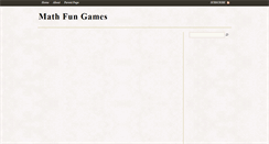 Desktop Screenshot of mathfungames.blogspot.com